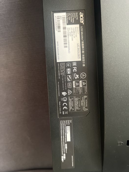 Монитор 23.8" Acer EK241Y (IPS, Full HD, HDMI, 75Hz)