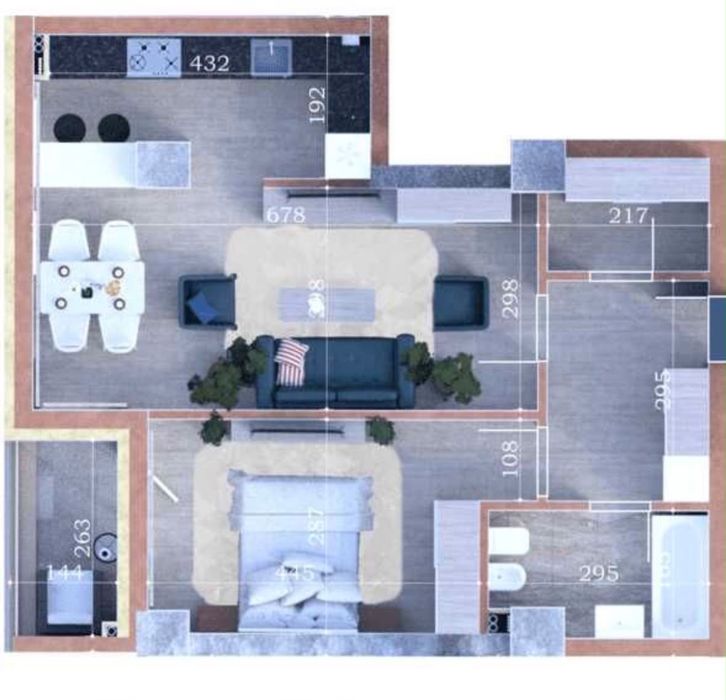 Apartament NOU 2 camere + parcare subterana(mutare imediată), decomandat, 59,36 mp  – Copou, Răsărit de Soare (direct proprietar)