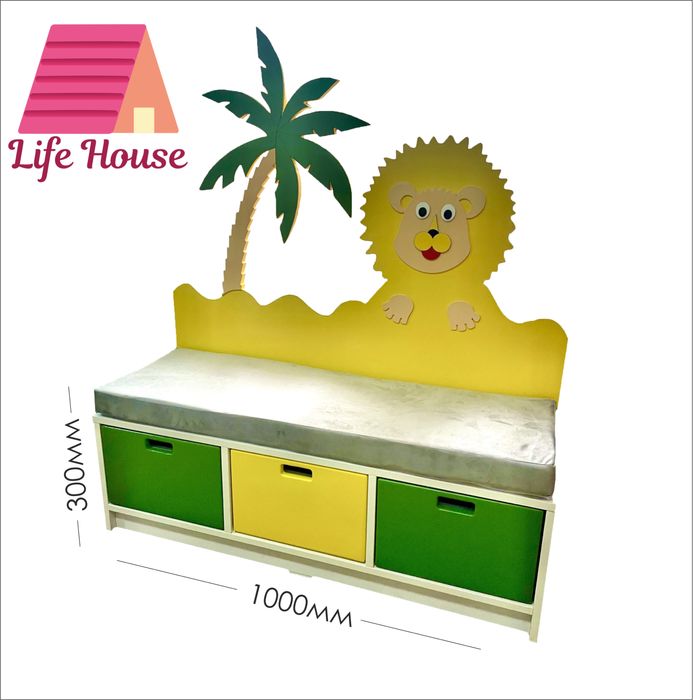 Диванчик в детскую мебель мягкая ящик для игрушек