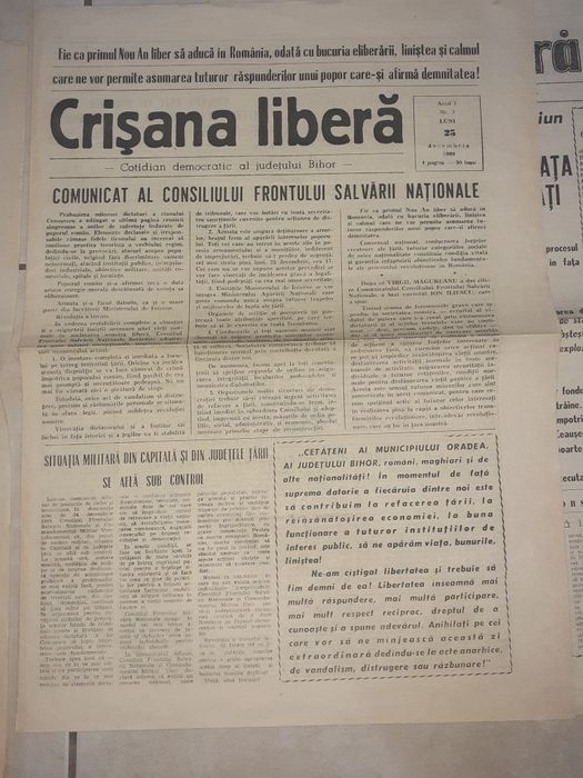 Lot 8x Ziar Crisana decembrie 1989