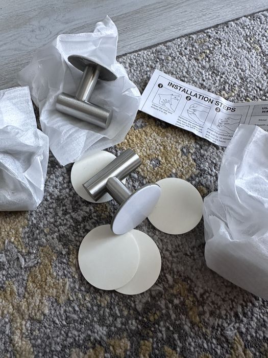 2 seturi cârlige inox – moderne, noi, perete