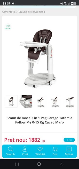 Scaun bebe PegPerego Tatamia Follow me