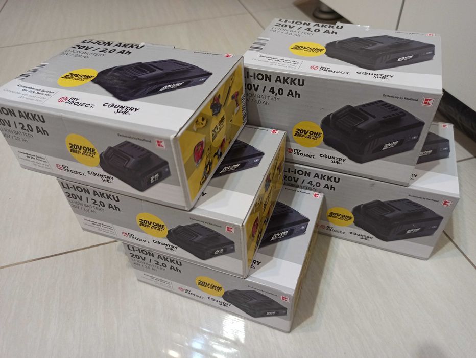 Acumulator 20V Li-Ion (baterie) MyProject sau CountrySide - 2Ah sau 4Ah 20 Volti NOU - seria One Battery for All