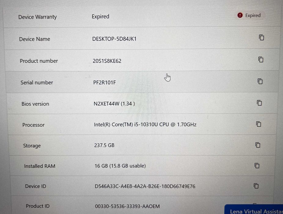 Lenovo ThinkPad T14 gen 1, reconditionat (i5, 16 GB RAM, 256 GB SSD)