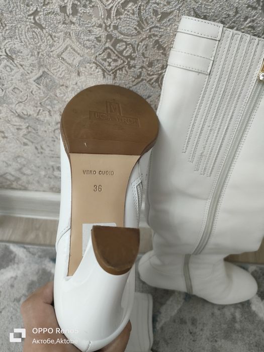 Сапожки белые свадебные Италия