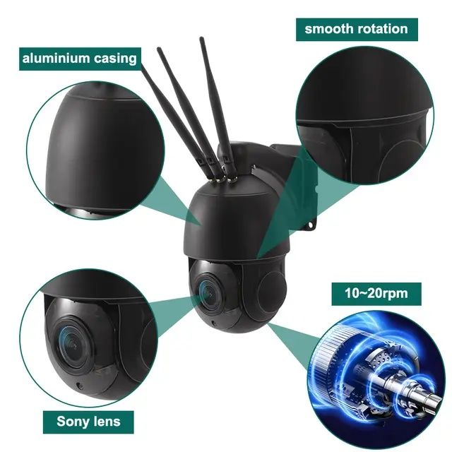 Мощная 4G камера наблюдения. Солнечная. 30х зум Sony Lens.