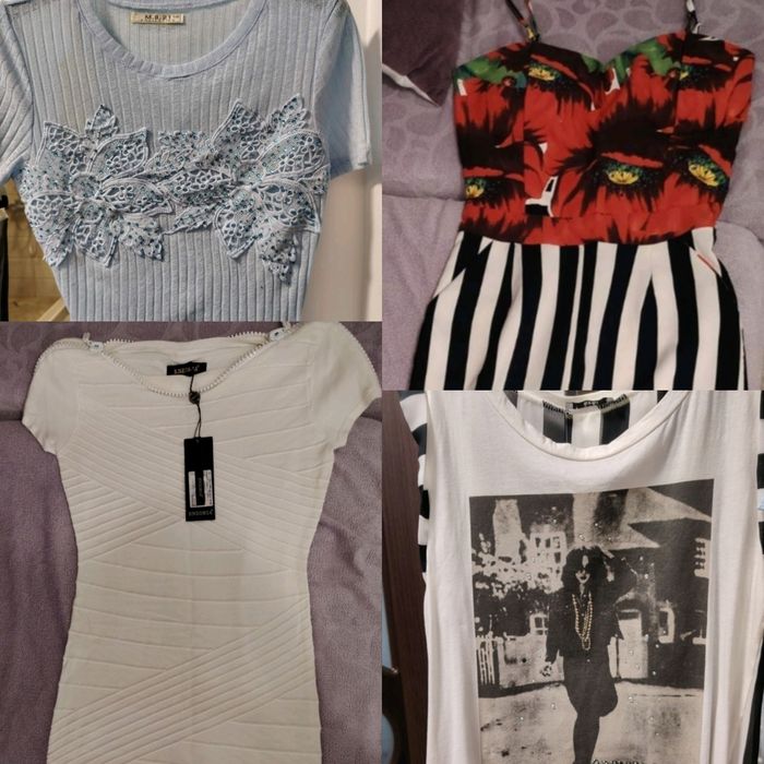 Нови с етикет! Дамска блуза туника тениска