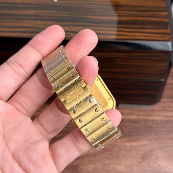 cartier santos 100 злато/ 42 мм
