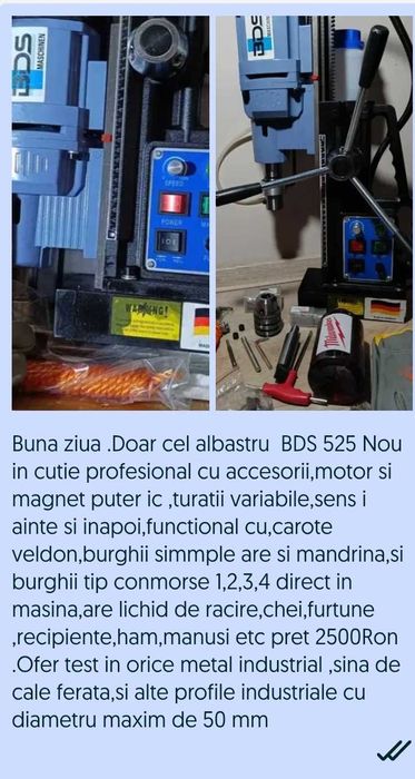 Masina de gaurit cu talpa magnetica Rotabest Profesional