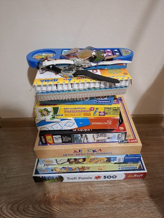 Пъзели, образователни игри, детски слънчеви очила, ксилофон