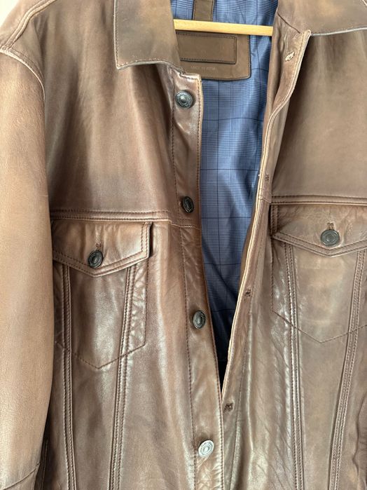 Мъжко кожено яке Massimo Dutti XXL