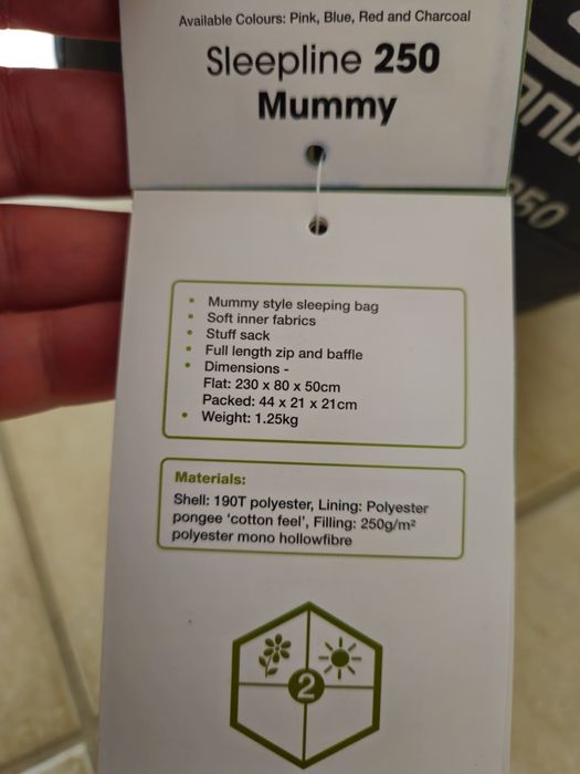 Sac de dormit Highlander 250, Nou, primăvara / vara