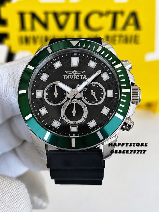 INVICTA Pro Diver Casual green/black 46 mm, Инвикта нов мъжки часовник