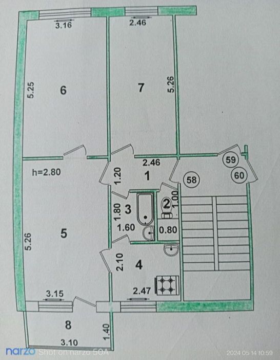 3/xonalik xonadon sotiladi