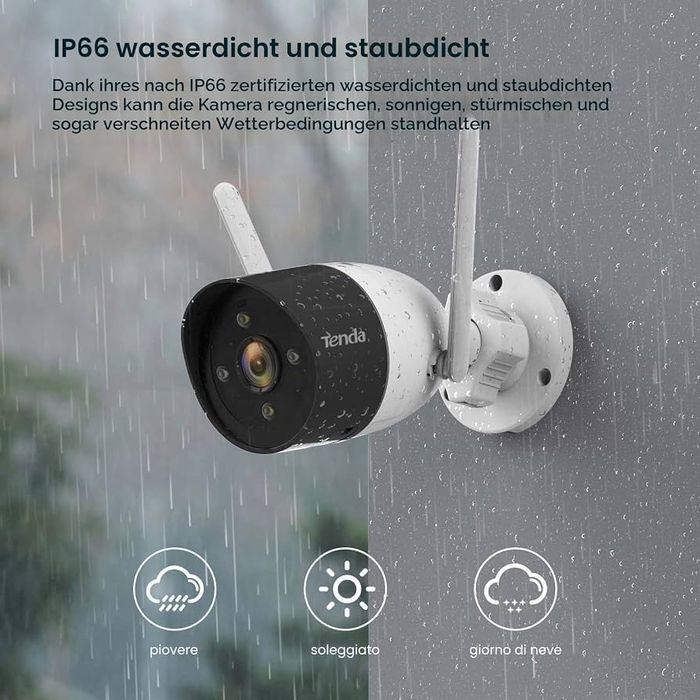 IP камера за вътрешно и външно видеонаблюдение TENDA CT3-WCA, Wi-Fi, 1080P | CT3-WCA