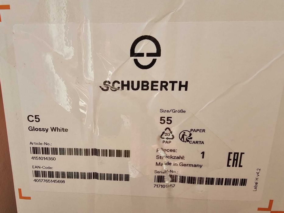 Casca moto Schuberth C5 alb glossy white S 55 noua