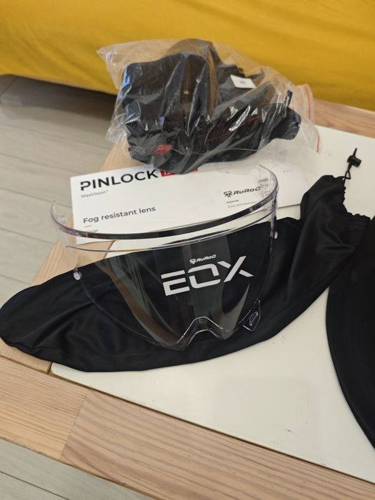 Cască moto Ruroc EOX Batman + vizieră fumurie +  clară, pinlock