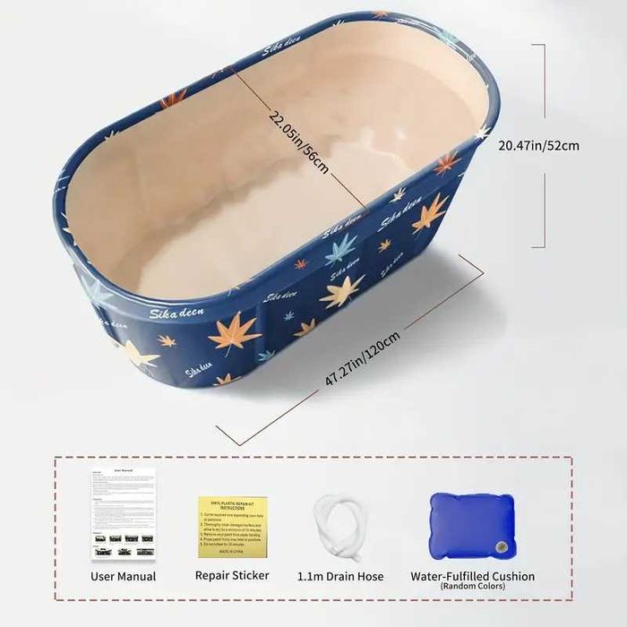 Сгъваема / преносима вана 120/52/56 см