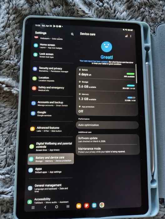 Samsung galaxy Tab S6 lite