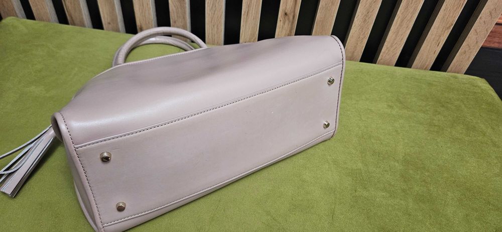 Geanta de mana cu manere, Cavalli Class, culoare pudra, nou, nepurtat