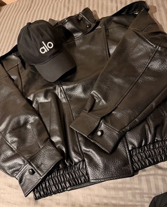 Кожено яке с яка и шапка ALO