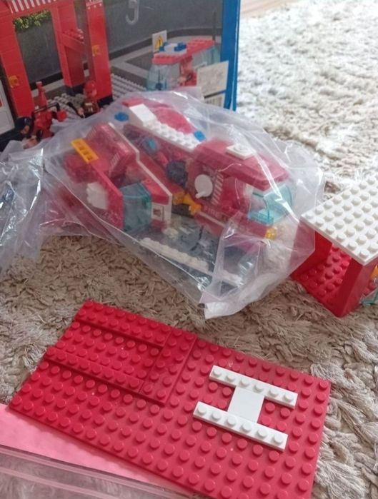 lego city 491 piese sediu de pompieri masina interventii incendiu