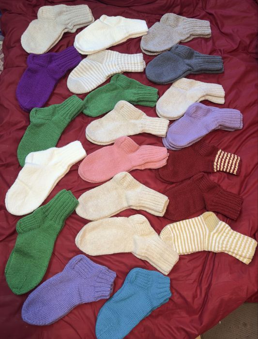 Теплые носки,вязанные