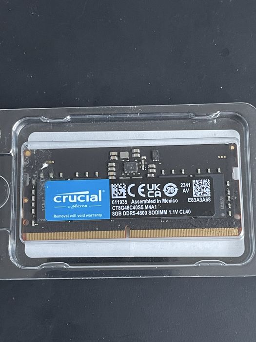 Memorie notebook Crucial, 8GB, DDR5 4800 (sigilat)