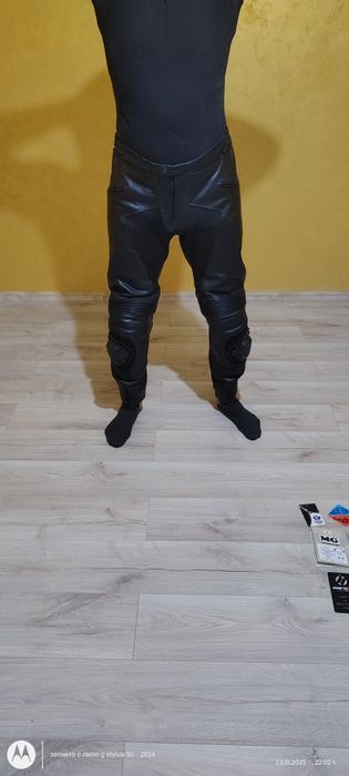 Кожен мото панталон
