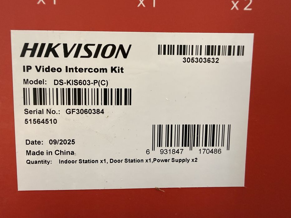 Домофон Hikvision kis 603