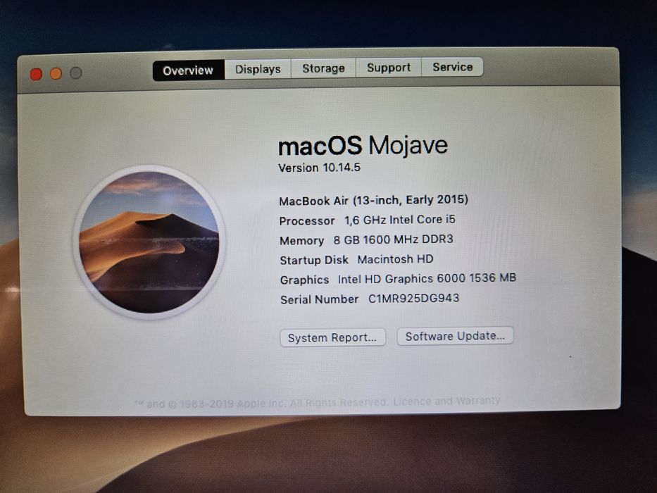 лаптоп Macbook Air 13"