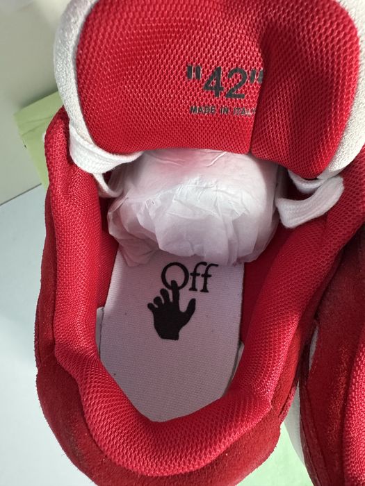 Adidasi Off-White Out Of Office Lace-Up Sneakers retro sude leather