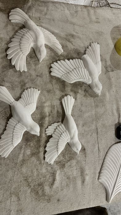 Перья Гипсовая декор