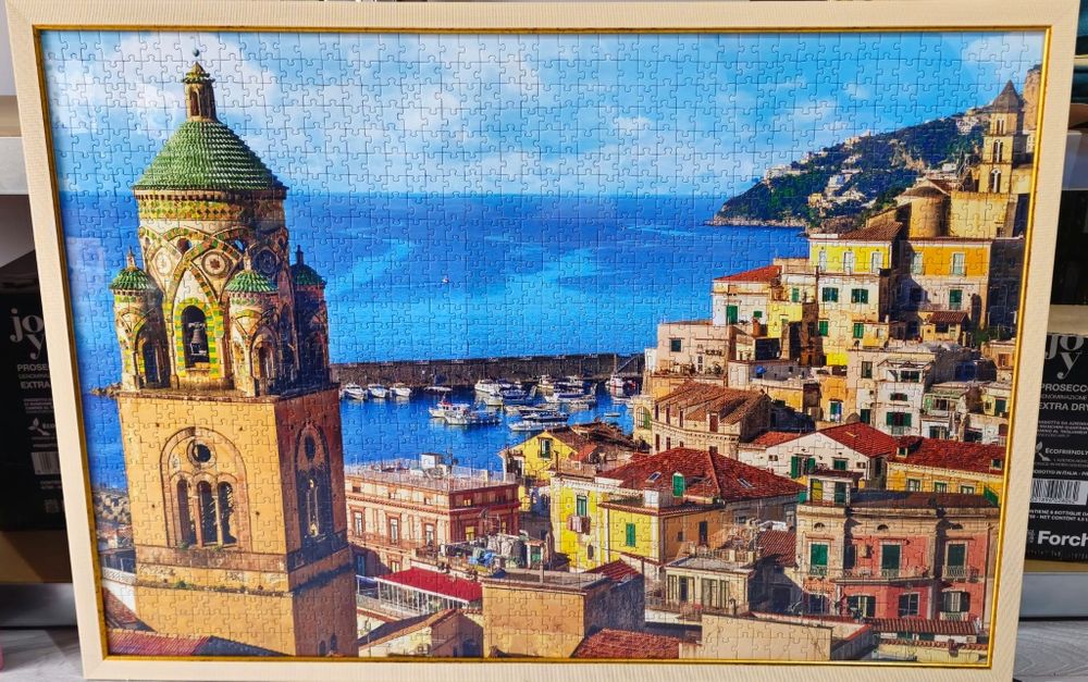 Puzzle înrămat 1500 piese – Peisaj din Amalfi, Italia | 90x62 cm | Nou