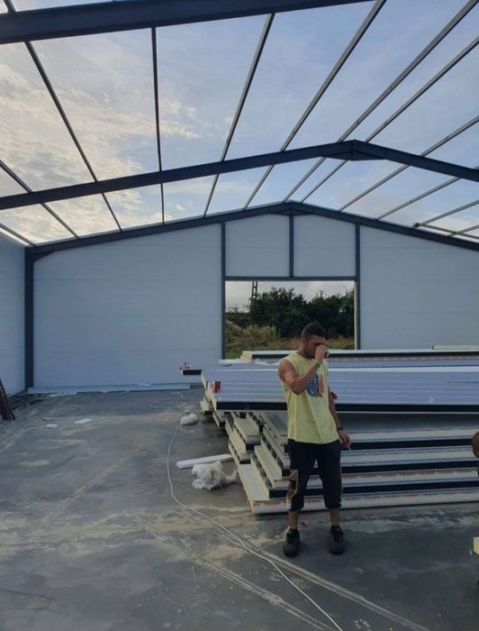 Vând hală metalică lucrăm fără avans asiguram și montaj