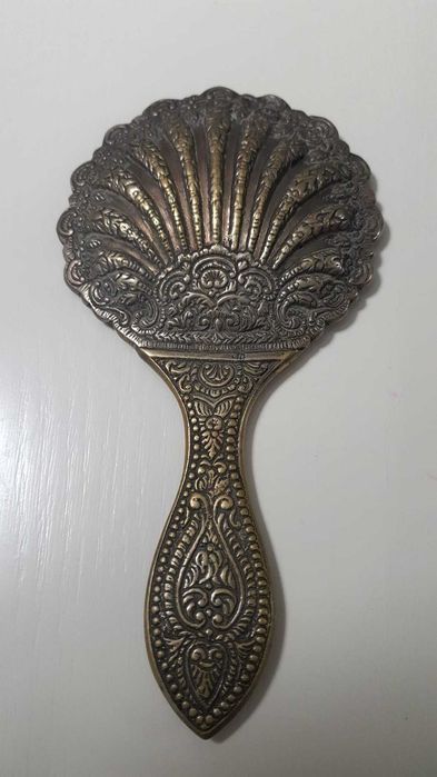 Oglinda Vintage din alama argintata