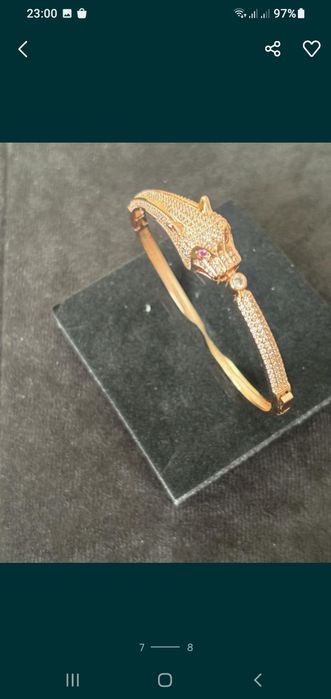 Серебро браслет Пантера