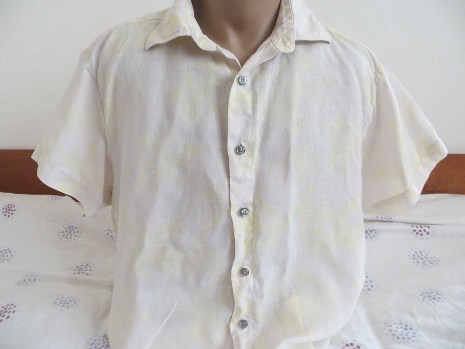 Мъжки ризи с къс ръкав от лен