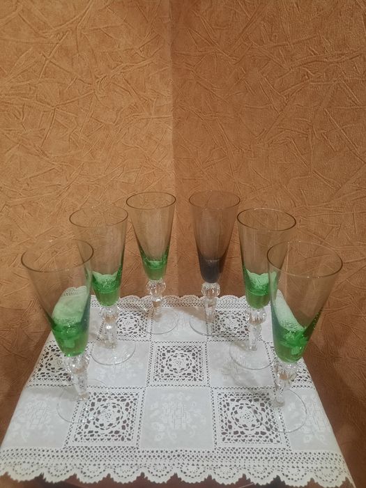 Легендарные,  очень красивые фужеры  "Суздаль", Гусьхрустальный завод,