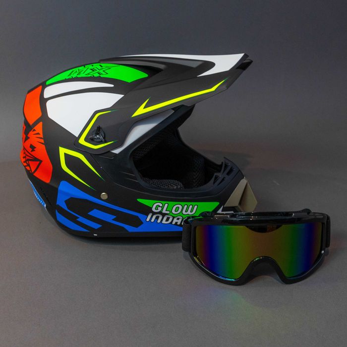 Каска с очила за ел. тротинетка , велосипед , мотокрос