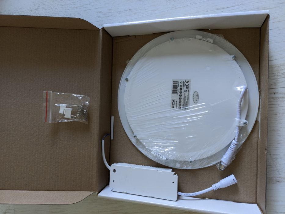 aplica plafoniera led incastrat panou panel rotund alb GTV Oris Plus 1