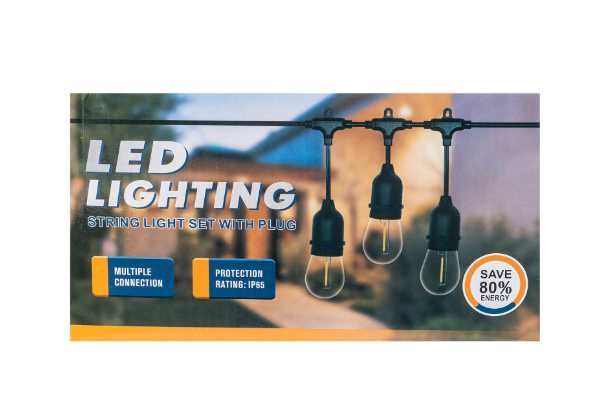 Водоустойчиви соларни лампи, 10м с дистанционно, Димиране Свързващи се