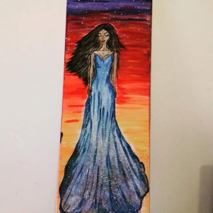 Ръчно рисувана картина на платно