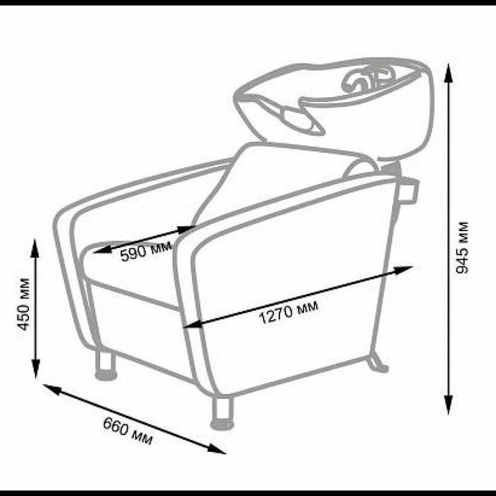 Измивна фризьорска колона Cubo basic - Pinki
