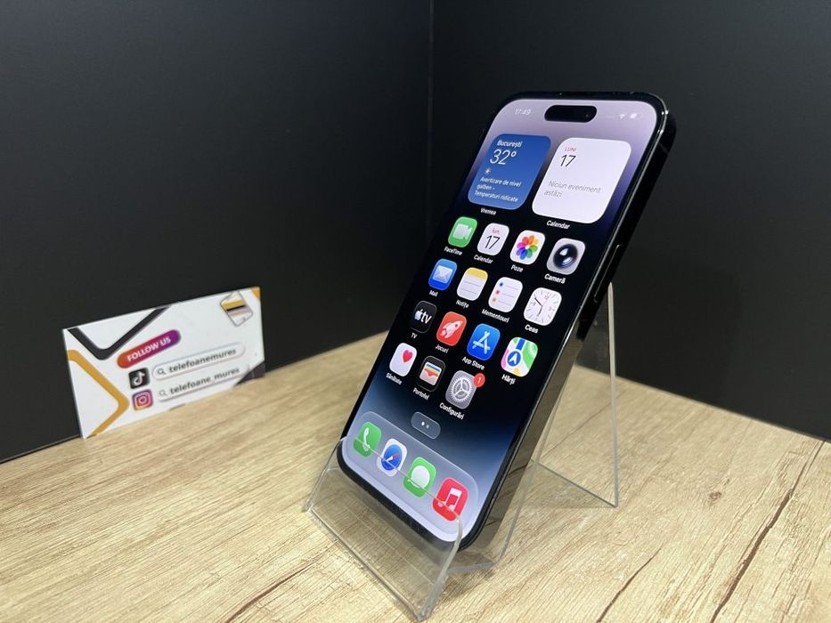 iPhone 14 Pro 128Gb Space Black Second-Hand 3 ani garanție, Telefoane