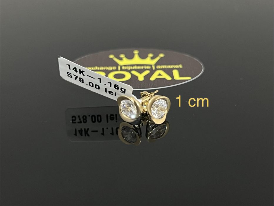 Bijuteria Royal CB : Cercei copil aur 14K 1,16 grame