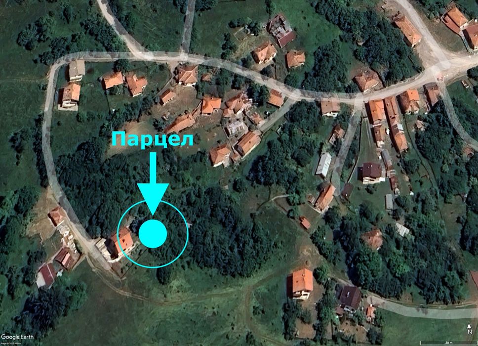 Продава се парцел в регулация с  партида за ток на 60 км. от София