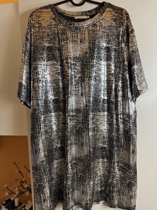 Туника-тип тениска в сребристо