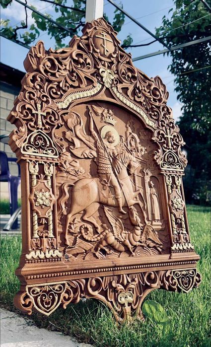 Икони - Дърворезба връху масивна дървесина, Алуминий, Мрамор !