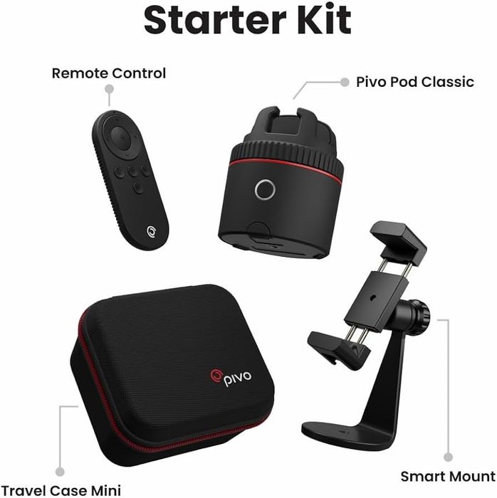 360° AI Стойка за Смартфон с Проследяване, Личен Оператор Pivo Pod